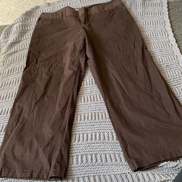 Merona size 24W pants. 97% cotton. Brown in color - Picture 1 of 7